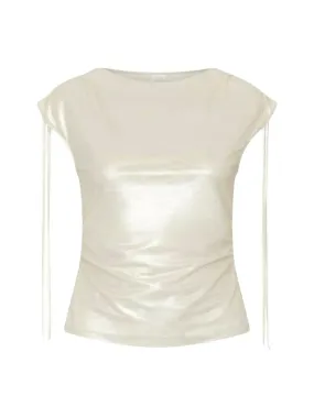 Marella Amadeus Coated Top in Wool White