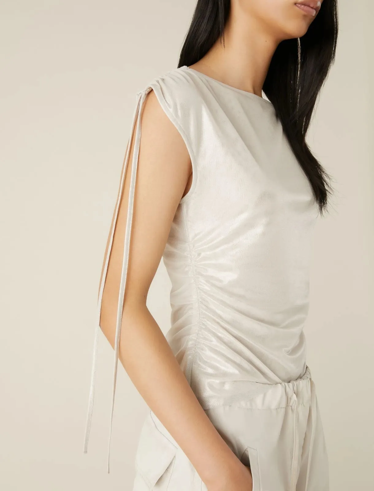 Marella Amadeus Coated Top in Wool White