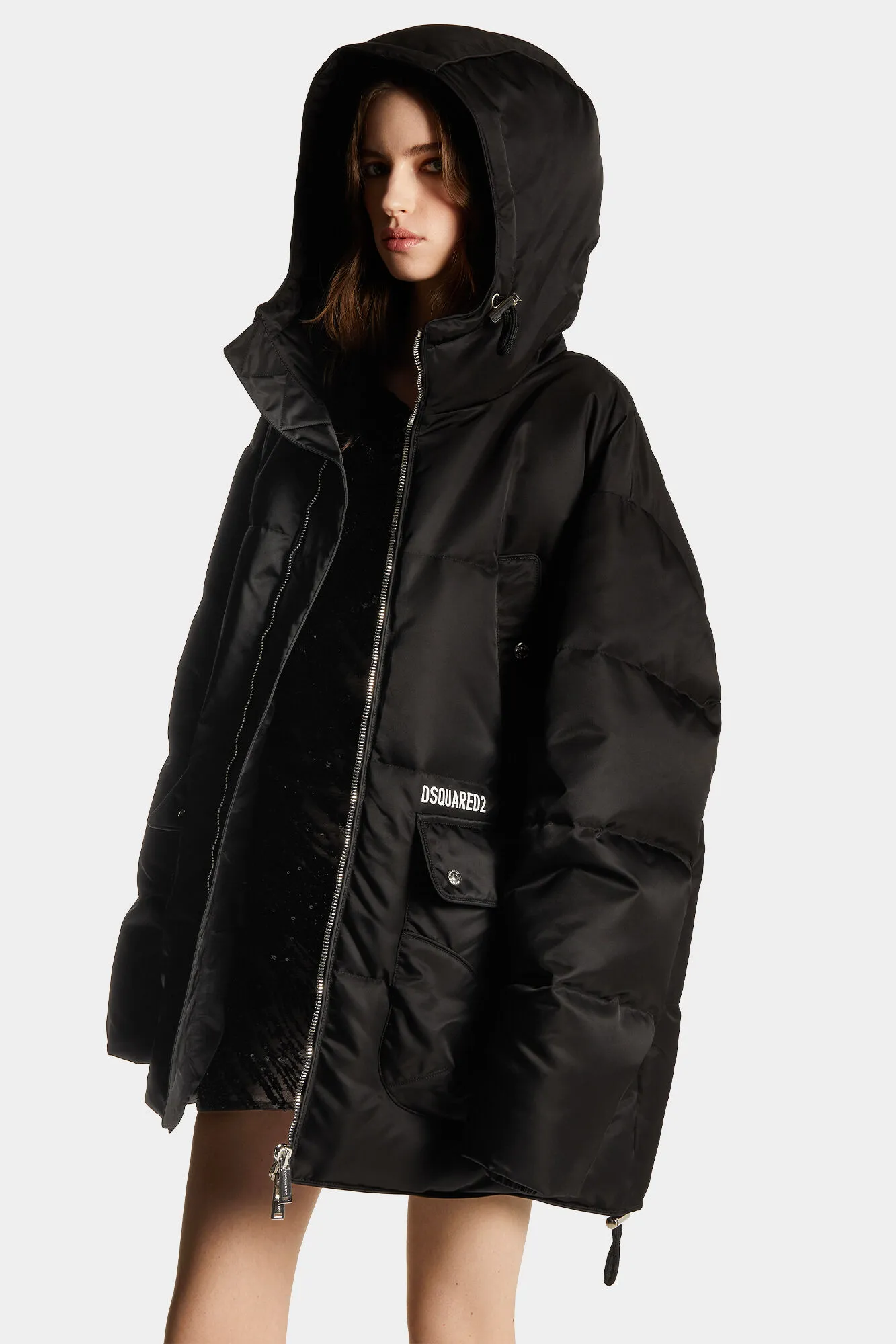 Maxi Multi-Pocket Parachute Puff Coat