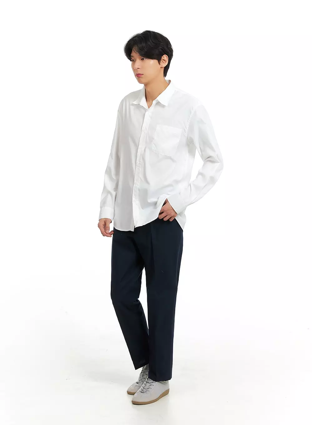 Men's Basic Linen Shirt IA401