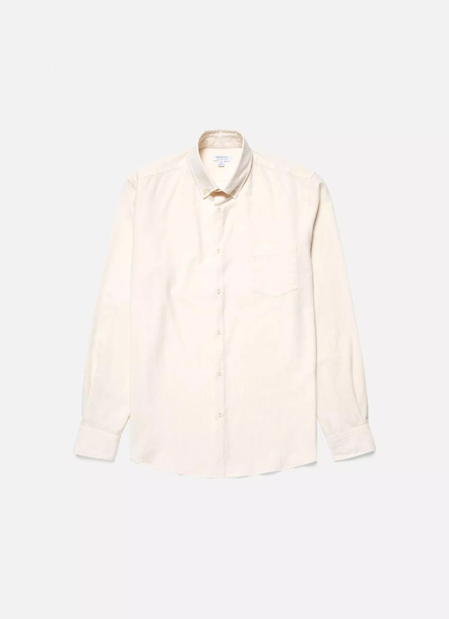 Men's Button Down Japanese Selvedge Shirt in Ecru