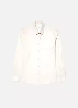 Men's Cotton Cashmere Shirt in Ecru