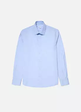 Men's Cotton Stretch Shirt in Light Blue