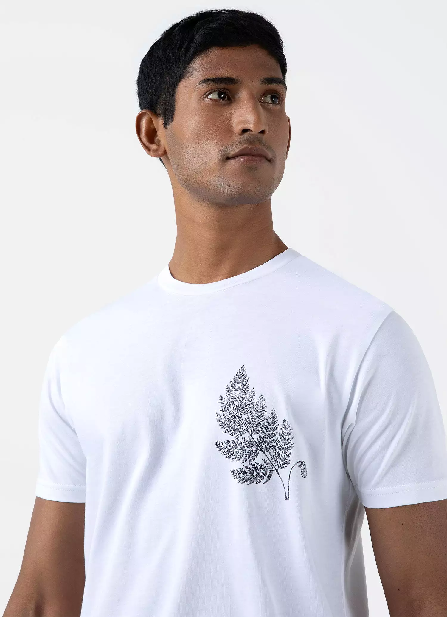 Men's Fern Print T-shirt in White