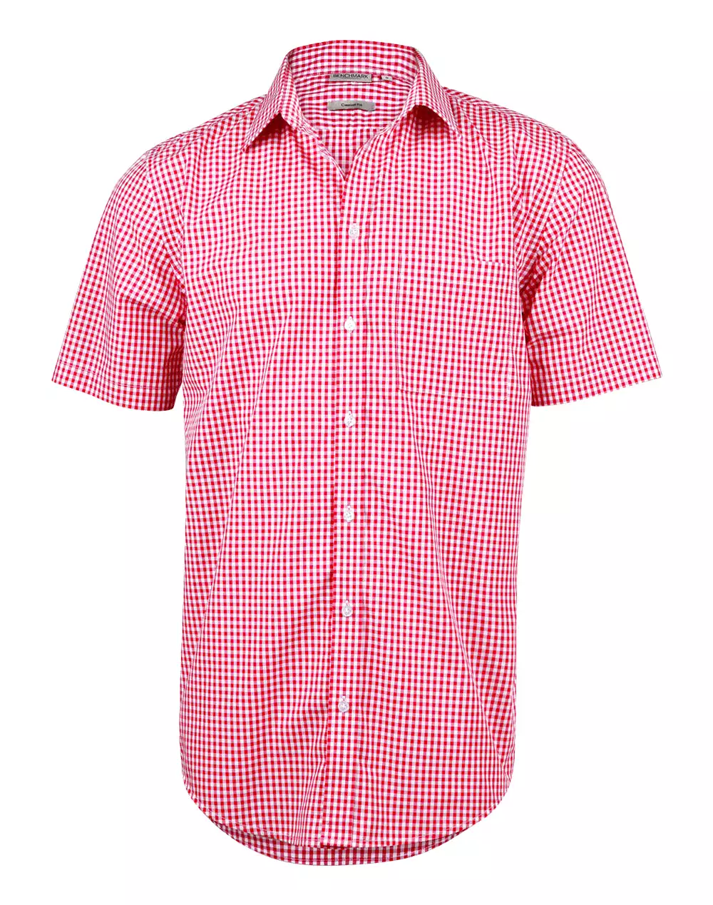 Men's Gingham Check Short Sleeve Shirt - 3 colors