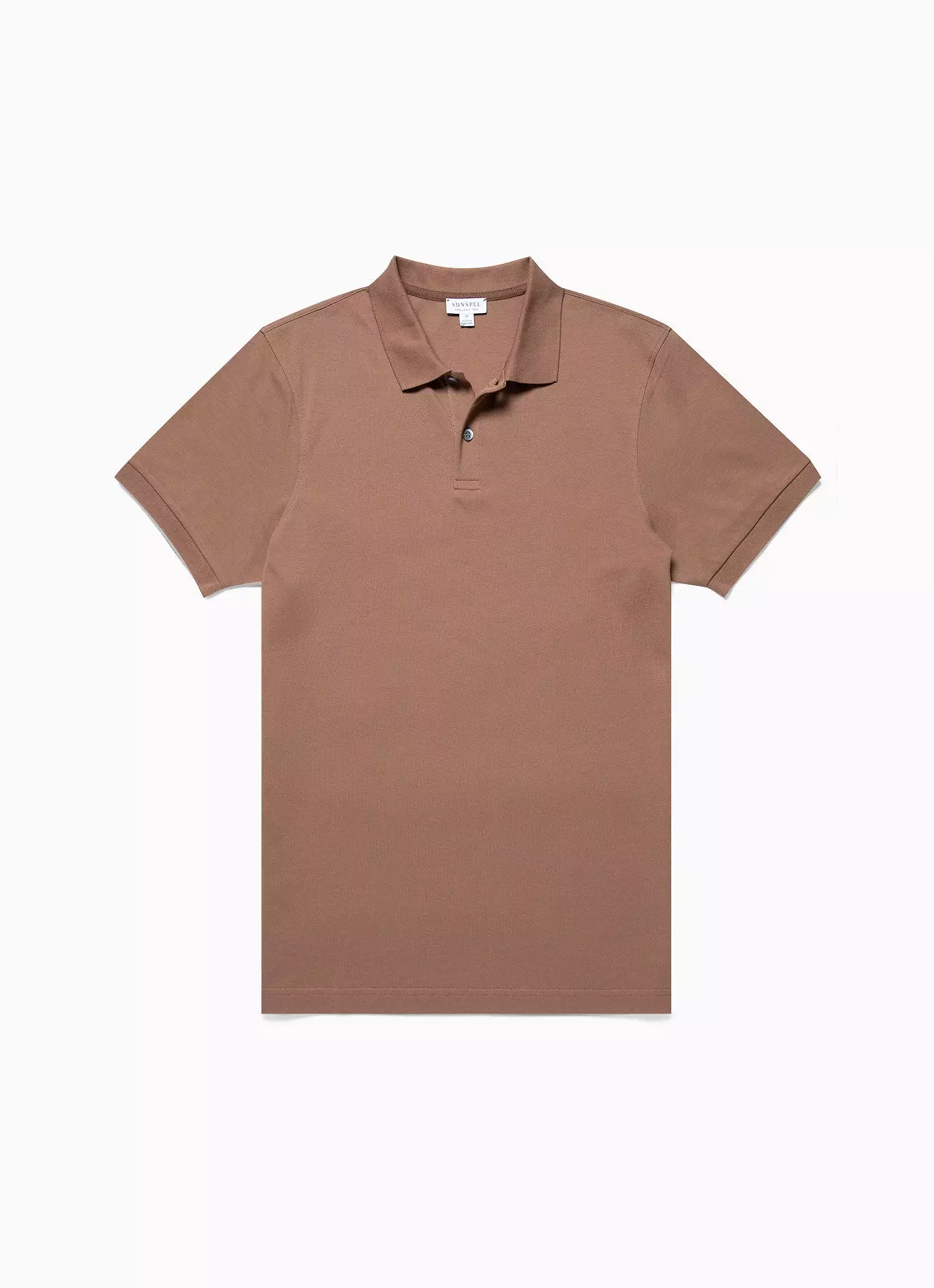 Men's Piqué Polo Shirt in Dark Sand