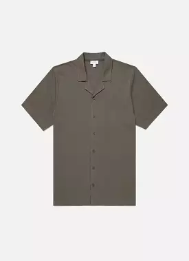 Men's Riviera Camp Collar Shirt in Khaki