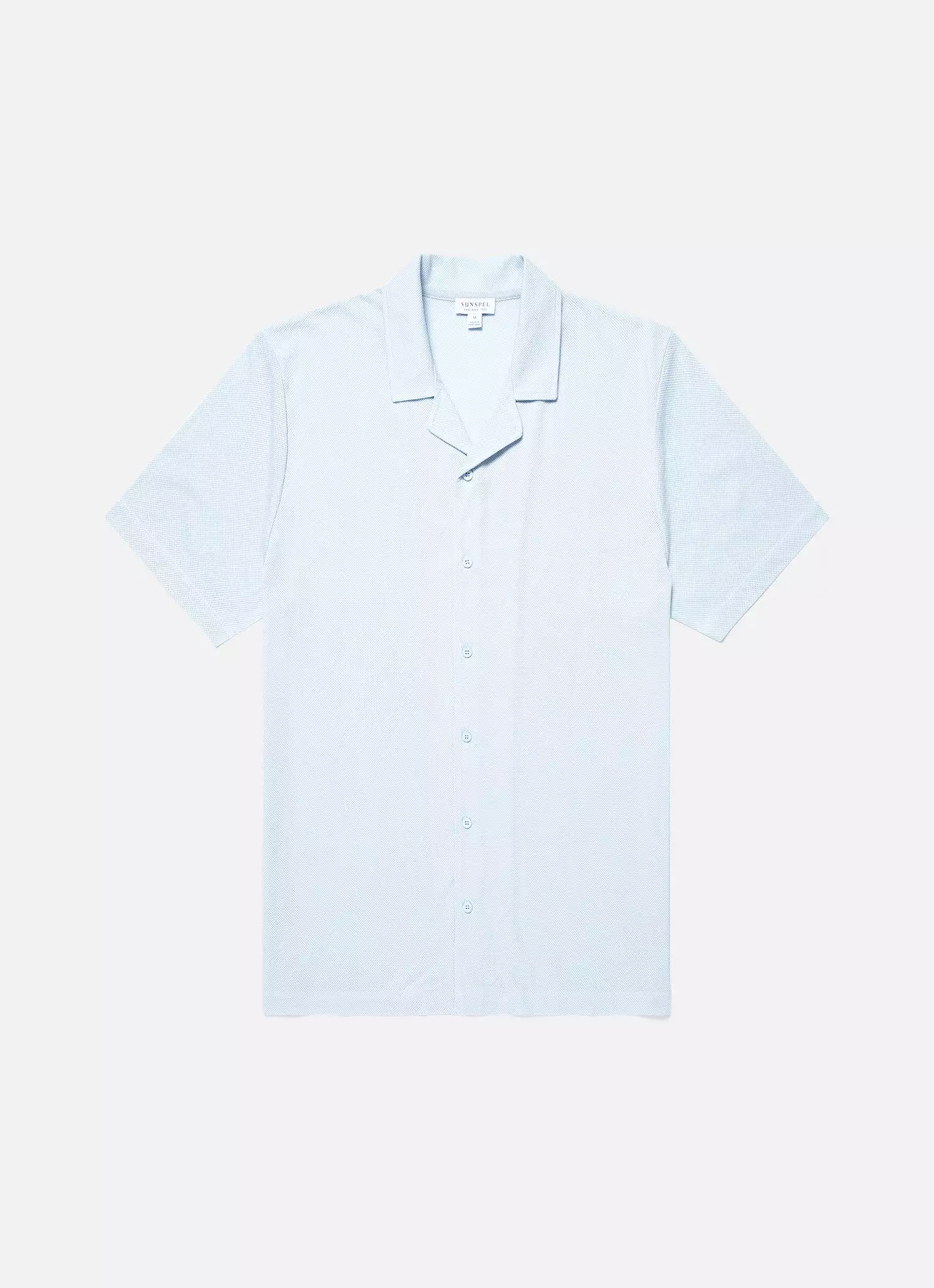 Men's Riviera Camp Collar Shirt in Light Blue