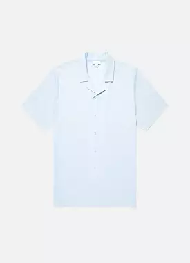 Men's Riviera Camp Collar Shirt in Light Blue