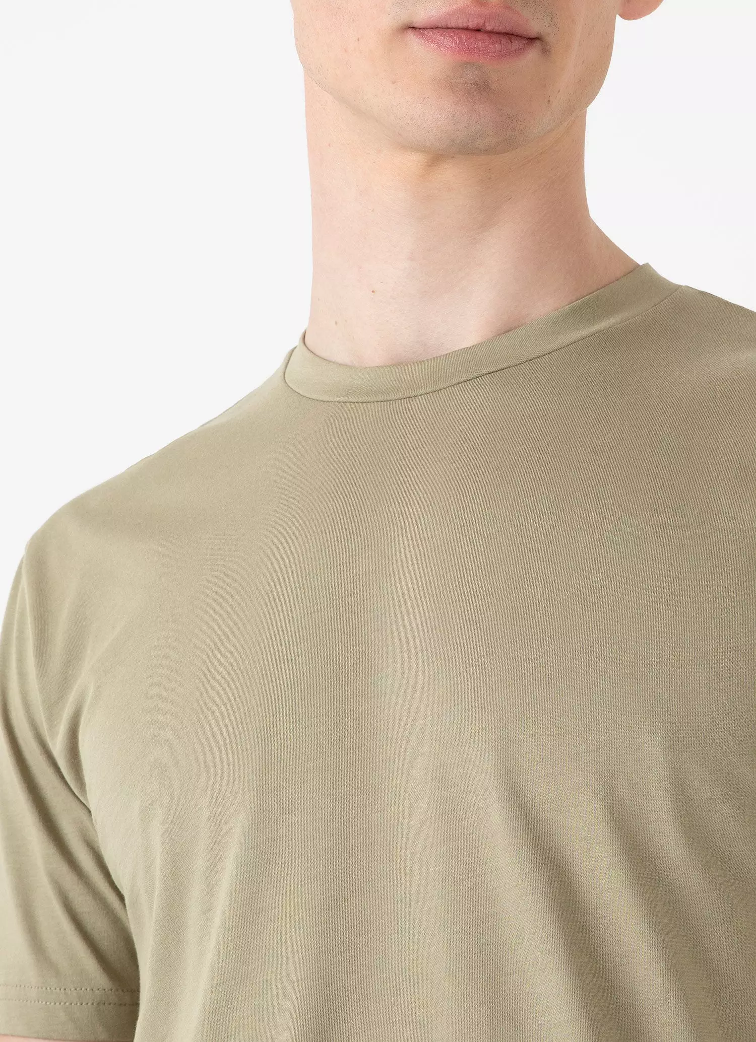 Men's Riviera Midweight T-shirt in Pale Khaki