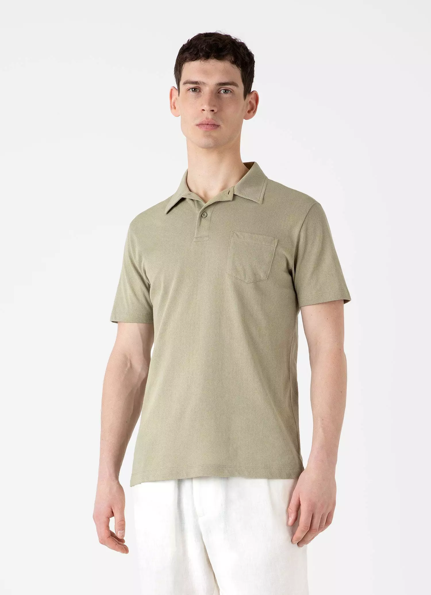 Men's Riviera Polo Shirt in Pale Khaki