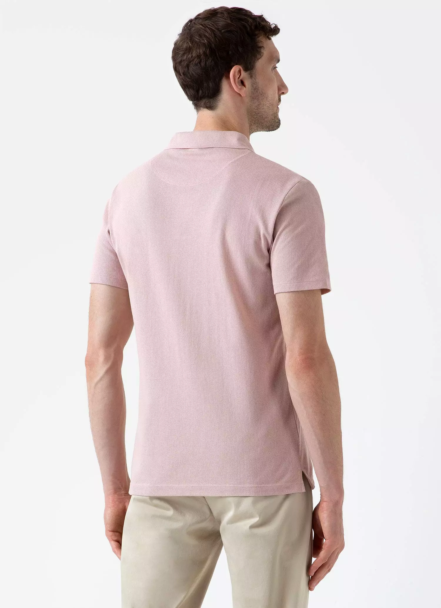 Men's Riviera Polo Shirt in Pale Pink