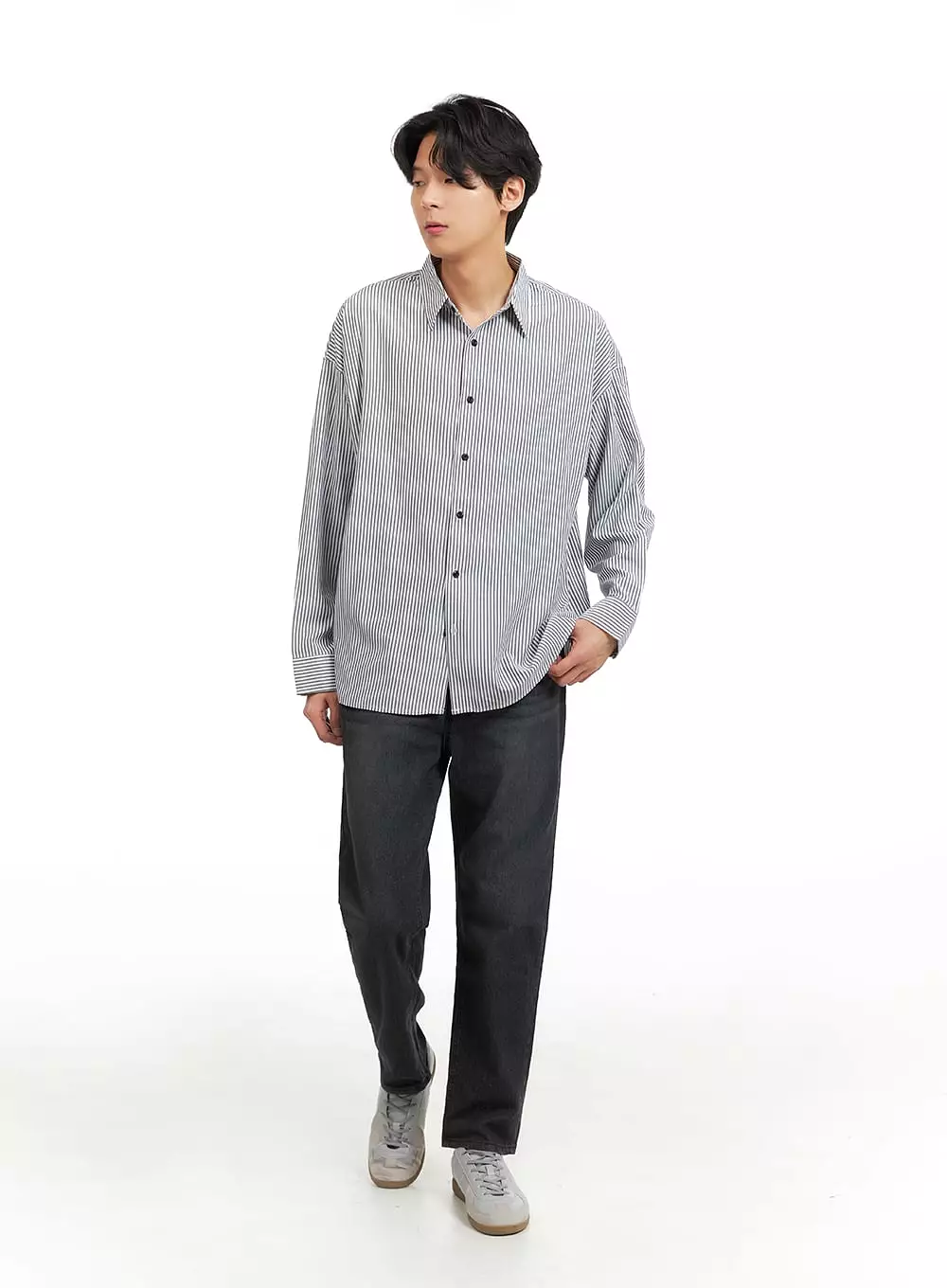 Men's Stripe Collared Shirt IA402