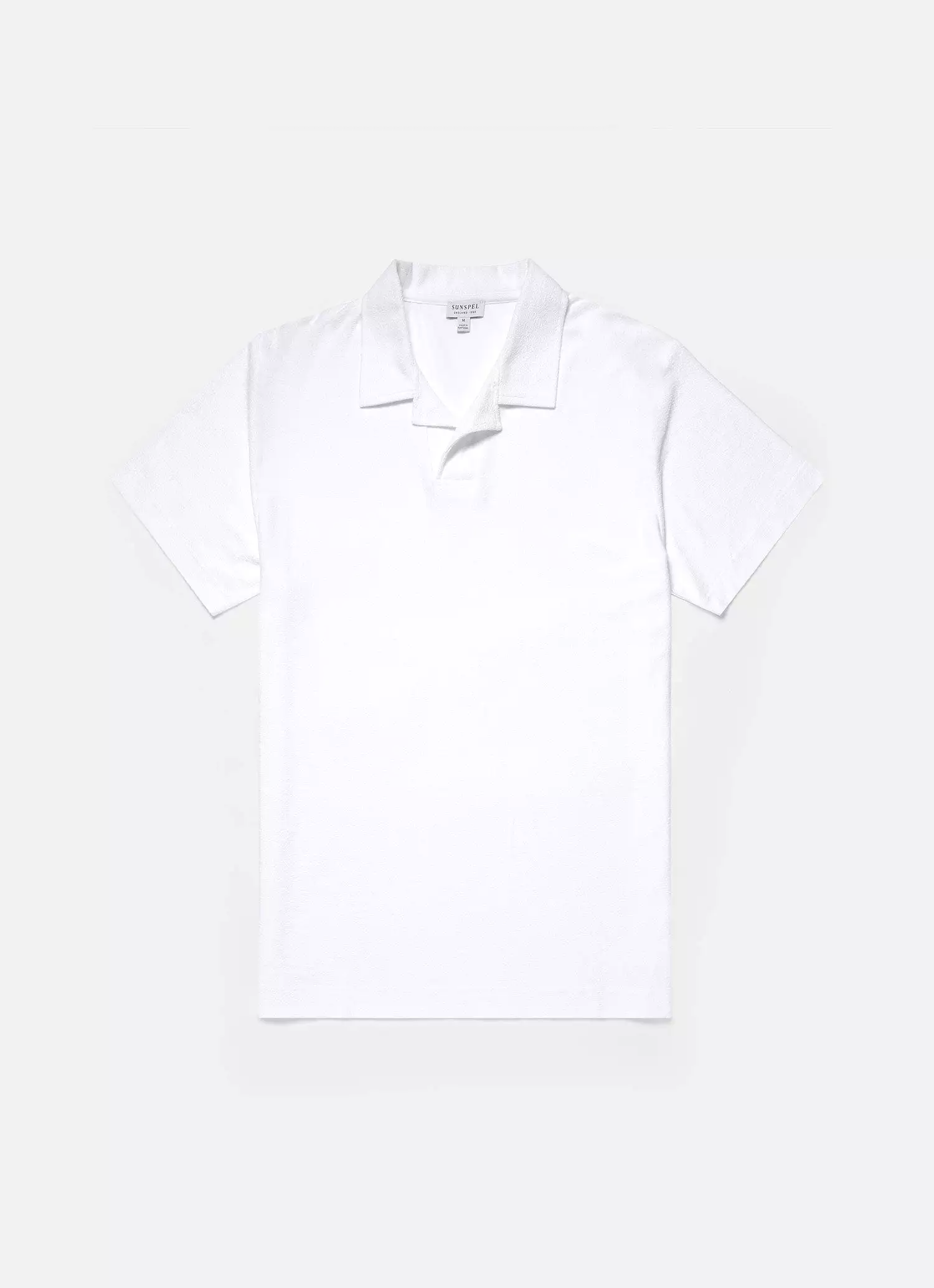 Men's Towelling Polo Shirt in White