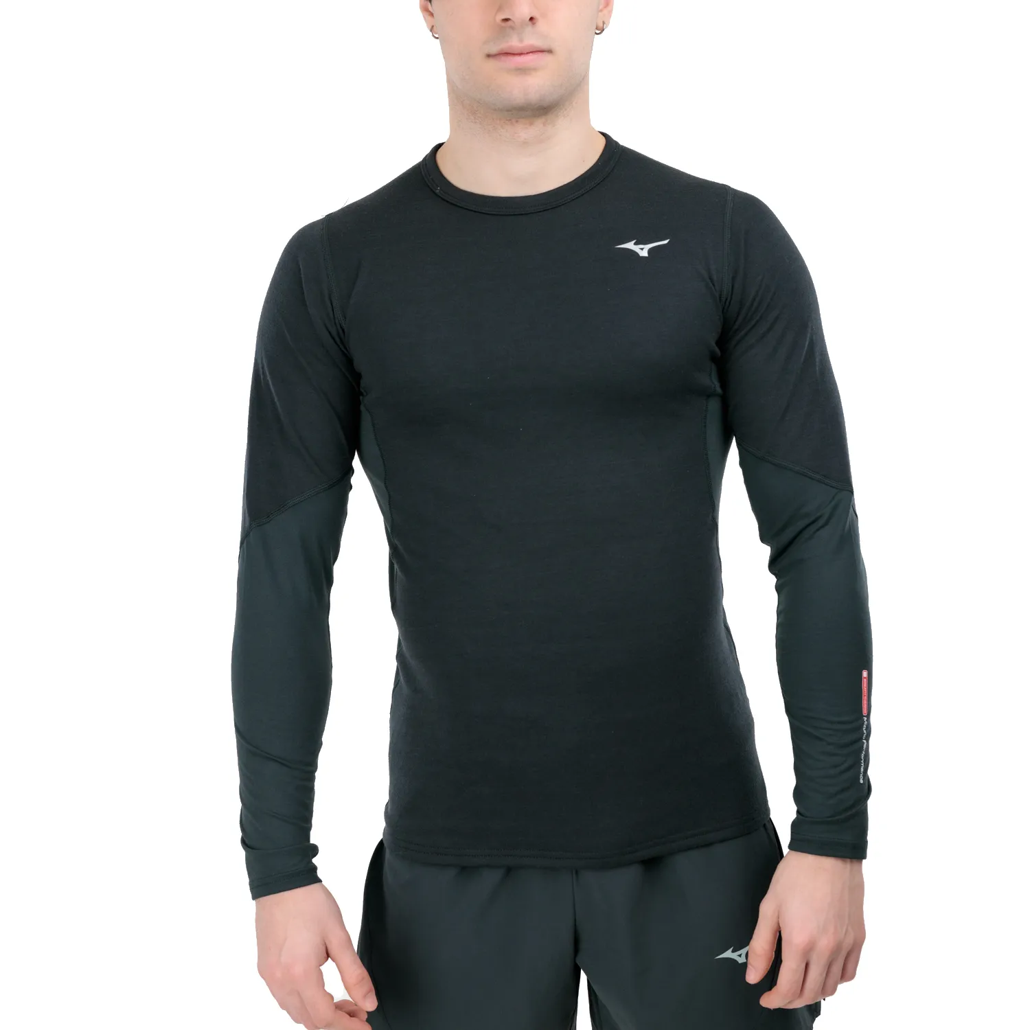 Mizuno Merino Wool Crew Maglia  Black