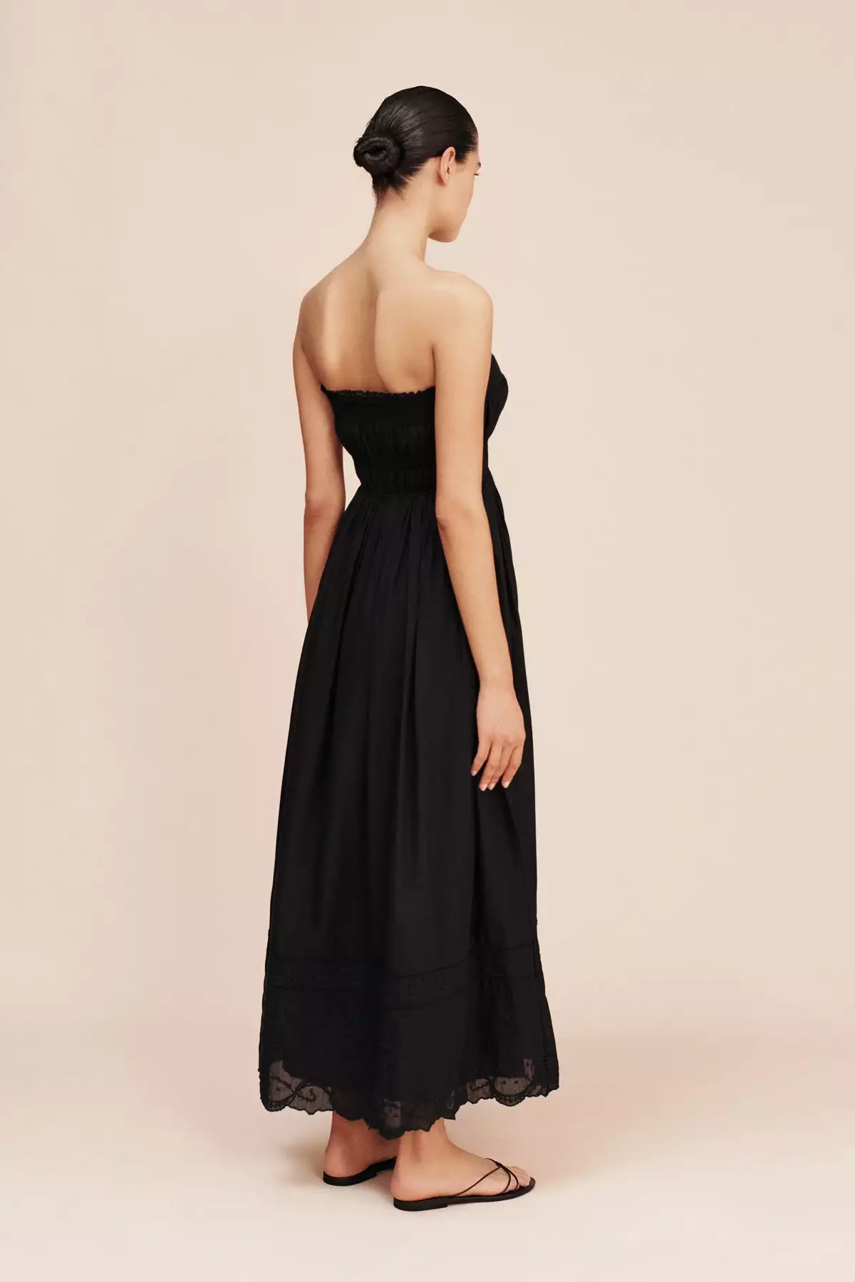 MYLAH STRAPLESS DRESS - BLACK