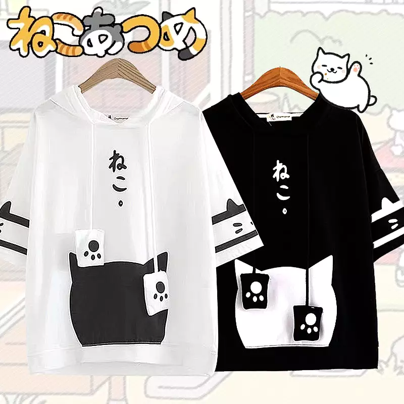 Neko Atsume Hoodie T-shirt AD11884