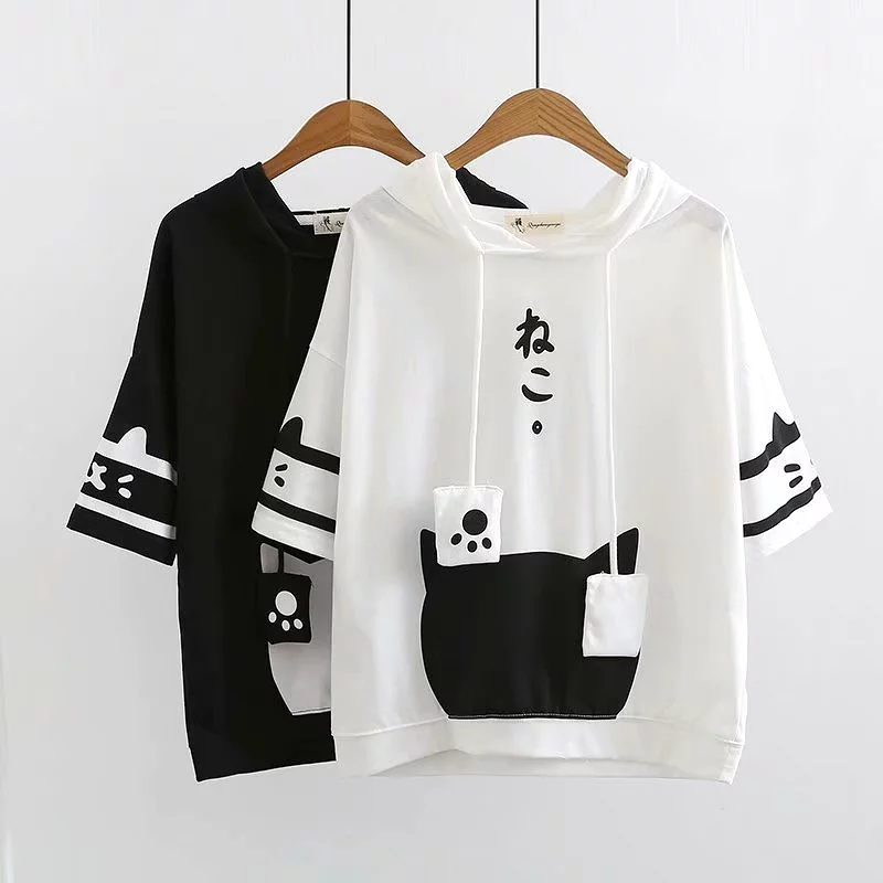 Neko Atsume Hoodie T-shirt AD11884