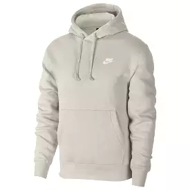 Nike Men's Sportswear Club Fleece Pullover Hoodie Light Bone/White