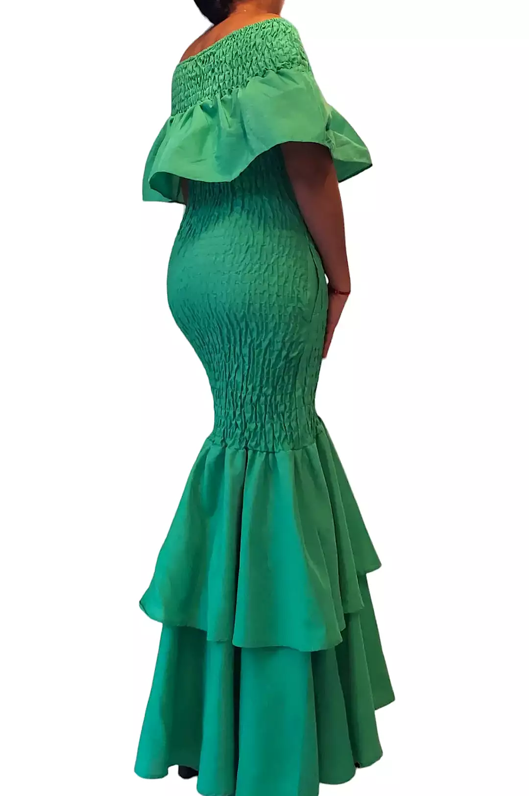 One Size Fits Most Kelly Green Mermaid Style Dress