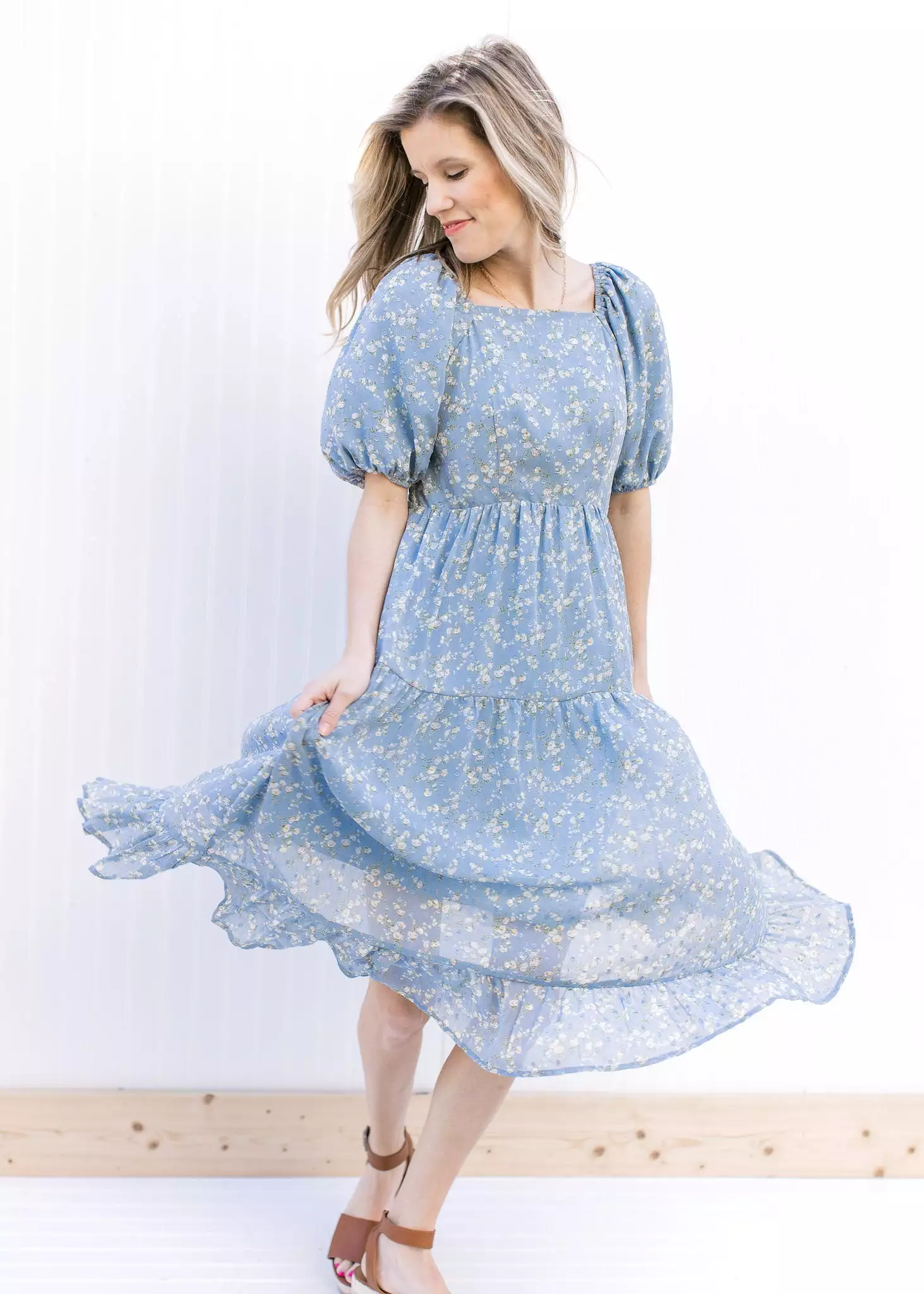 Poppy Blue Floral Dress