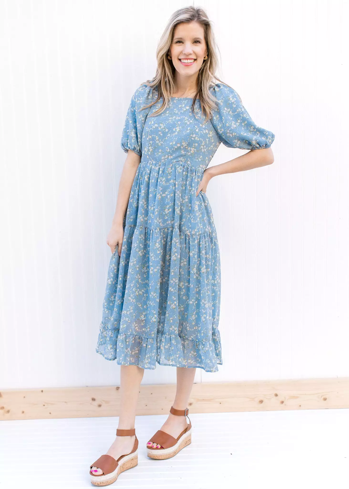 Poppy Blue Floral Dress