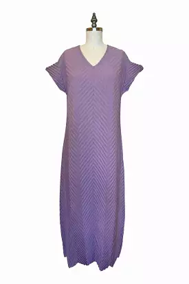 Reversible Chevron Maxi Dress | Lilac