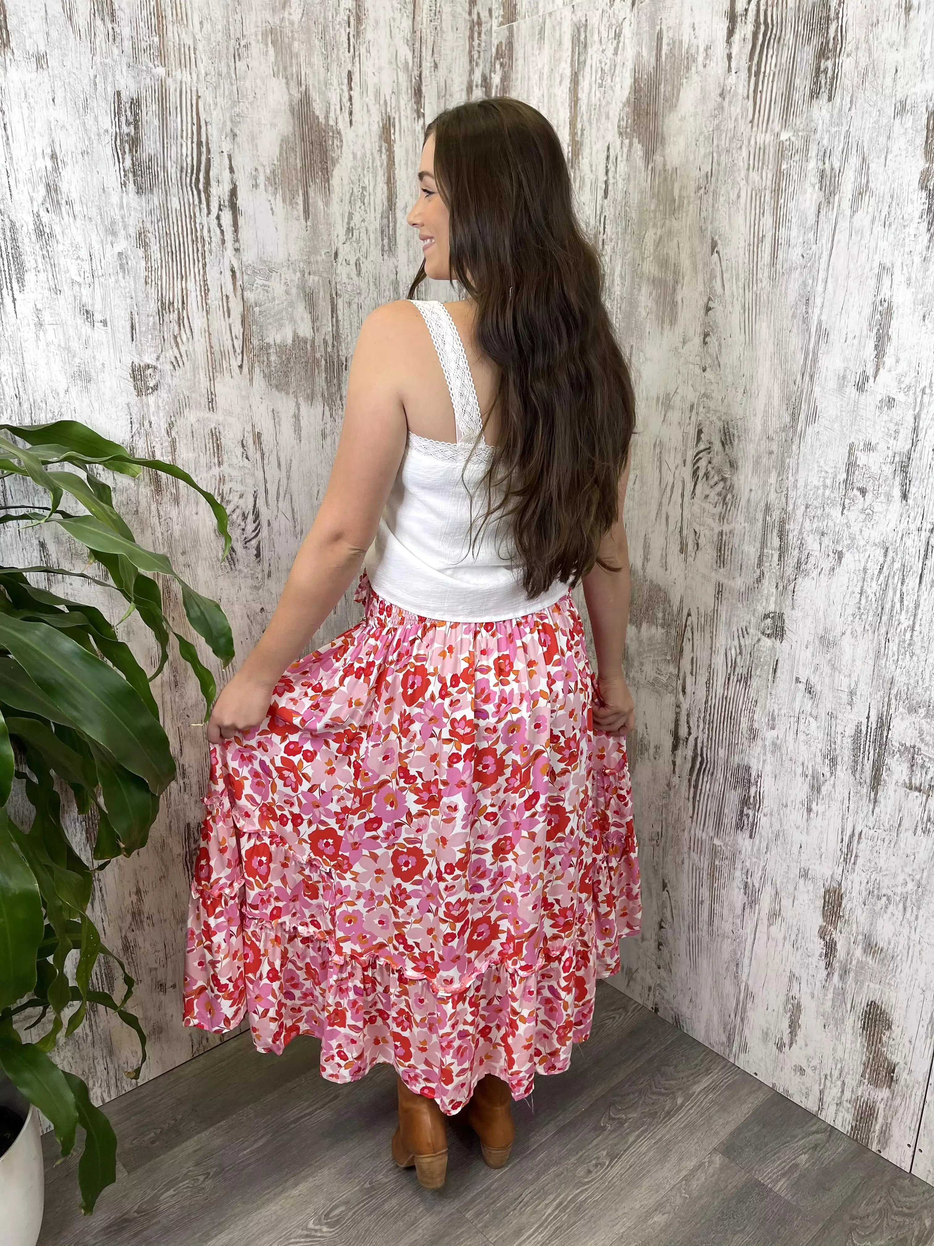 Sasha Maxi Skirt - Pink Blossom