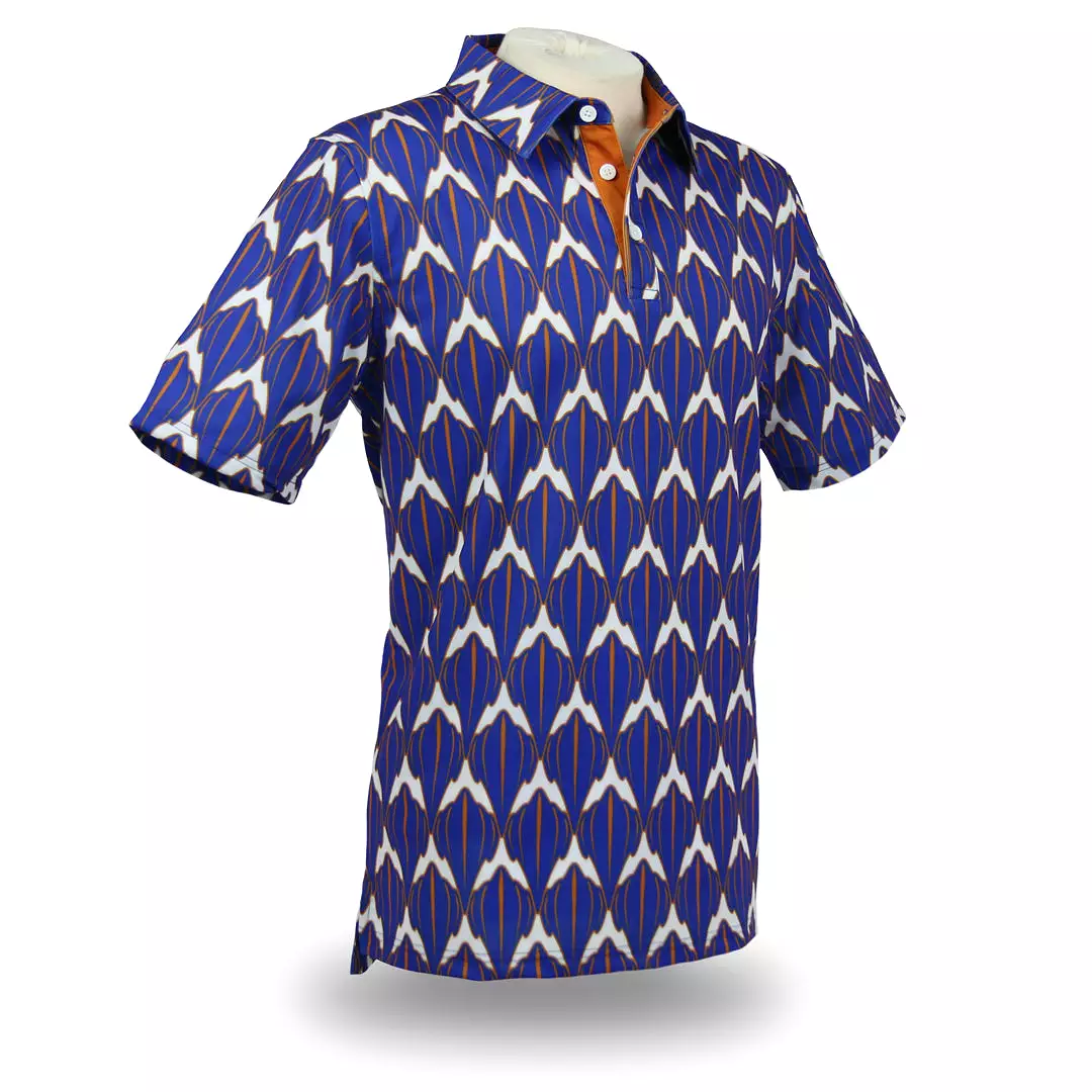 Shark Cobalt Rust - OGA Men's Polo - Cobalt Blue