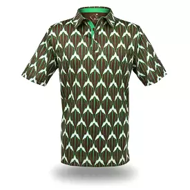 Shark Espresso Fern - OGA Men's Polo - Espresso Brown