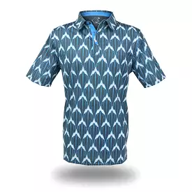 Shark Steel Turq - OGA Men's Polo - Steel Gray