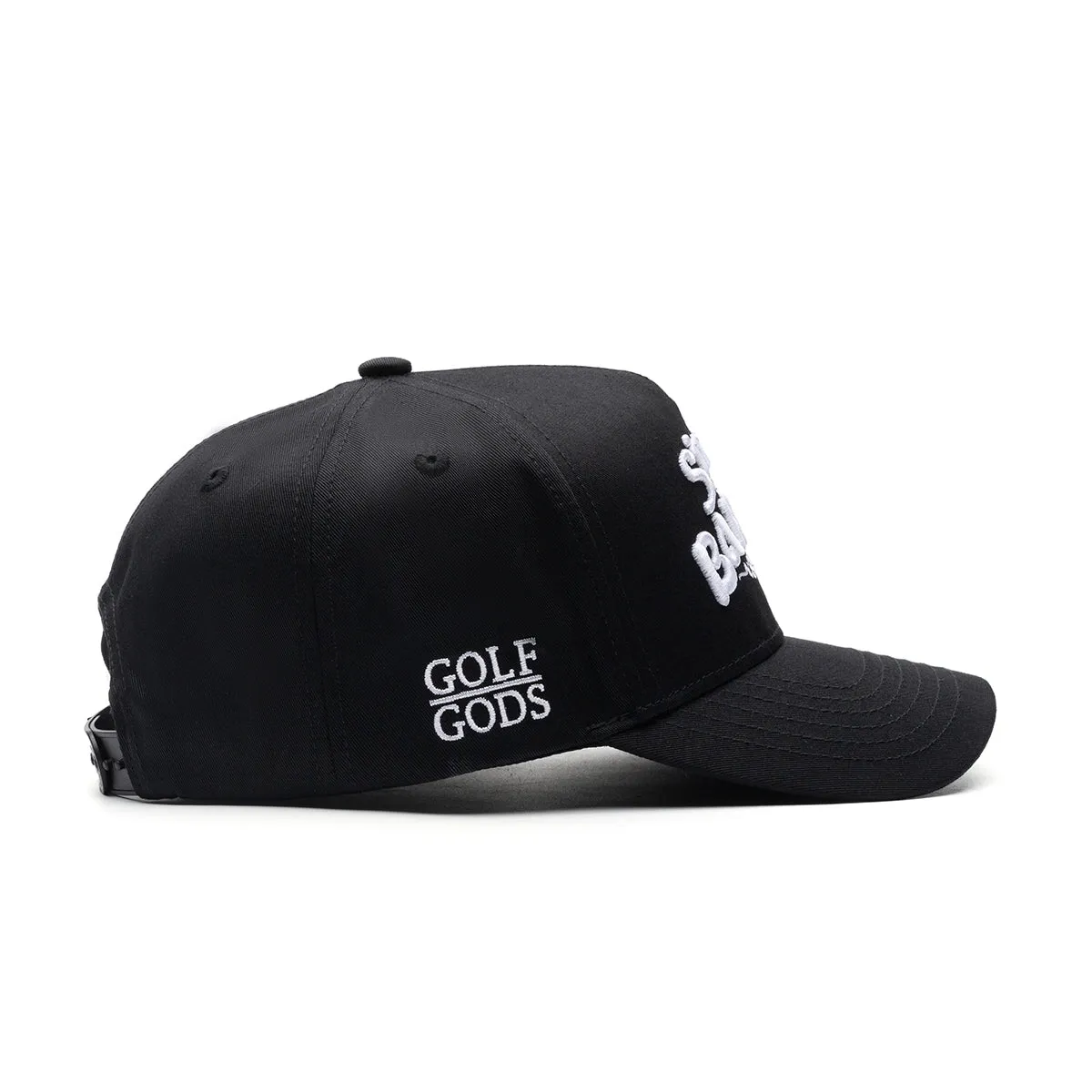 Sinking Putts & Banging Sluts Black SnapBack Golf Hat - Curved Brim