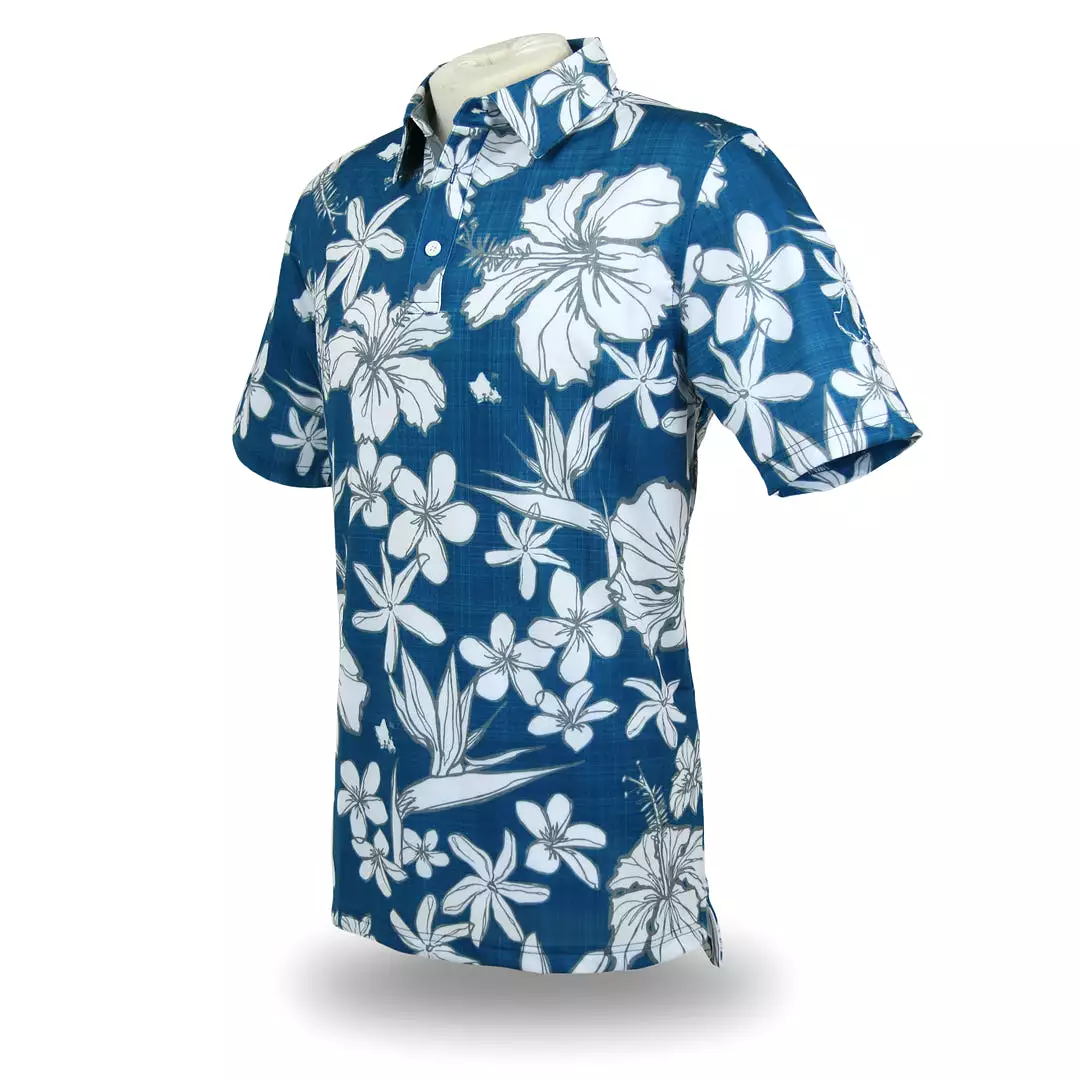 Sketchy Deep Blue - OGA Men's Polo - Deep Blue