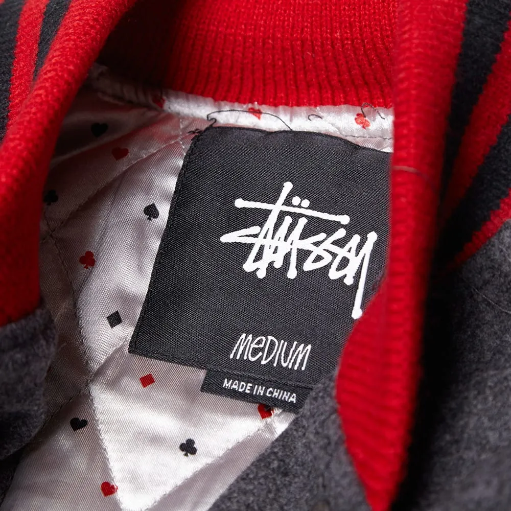 Stussy World Tour Wool JacketCharcoal Heather