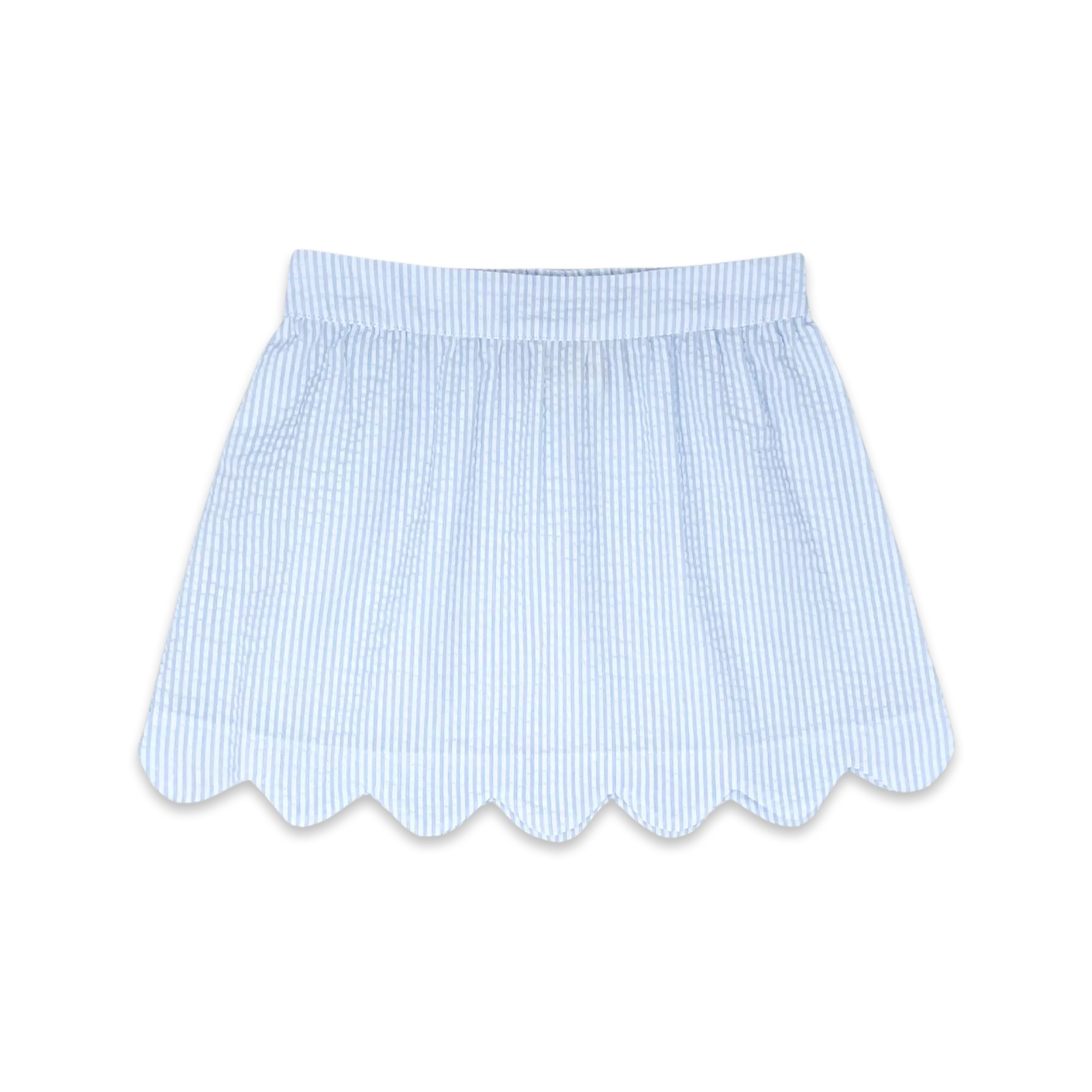 Susie Skirt - Blue Summer Seersucker