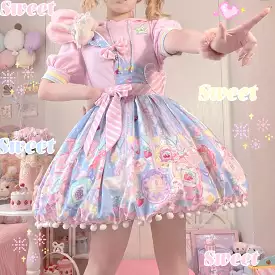 Sweet heart cutie Lolita SK skirt