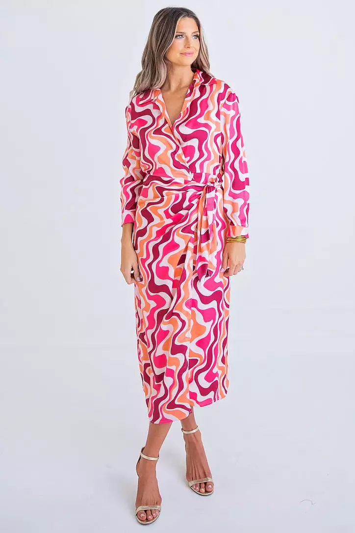 Swirl Wrap Maxi Dress