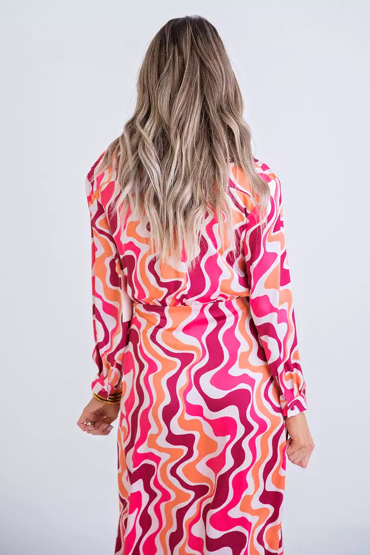 Swirl Wrap Maxi Dress