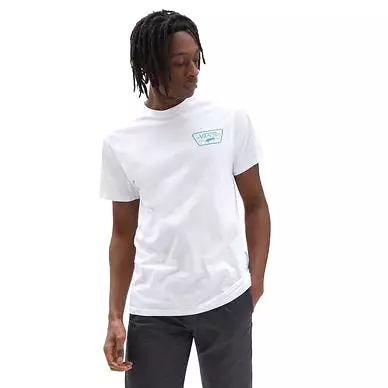 T-Shirt Vans Full Patch Back SS White-Porcelain Green