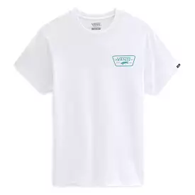 T-Shirt Vans Full Patch Back SS White-Porcelain Green