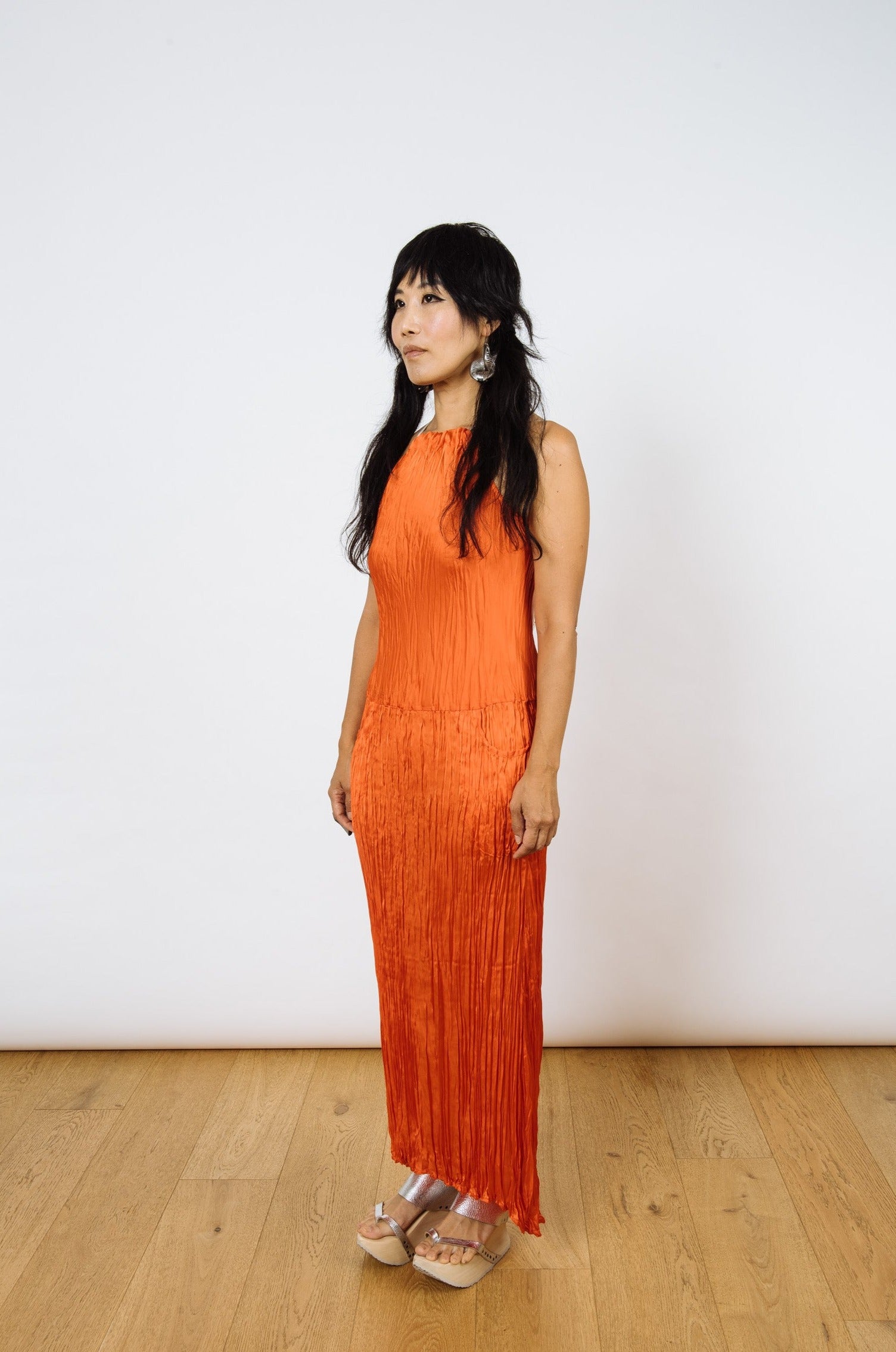 Twisted Maxi Halter Dress | Saffron