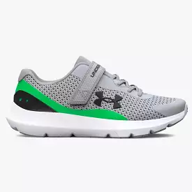 Under Armour Mod Grey/Green Screen/Black Surge 3 A/C Children’s Sneaker