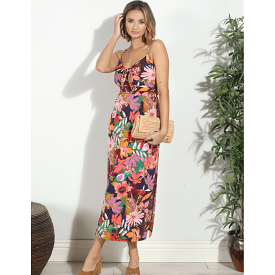 Veronica Strappy Maxi Dress in Winslowe