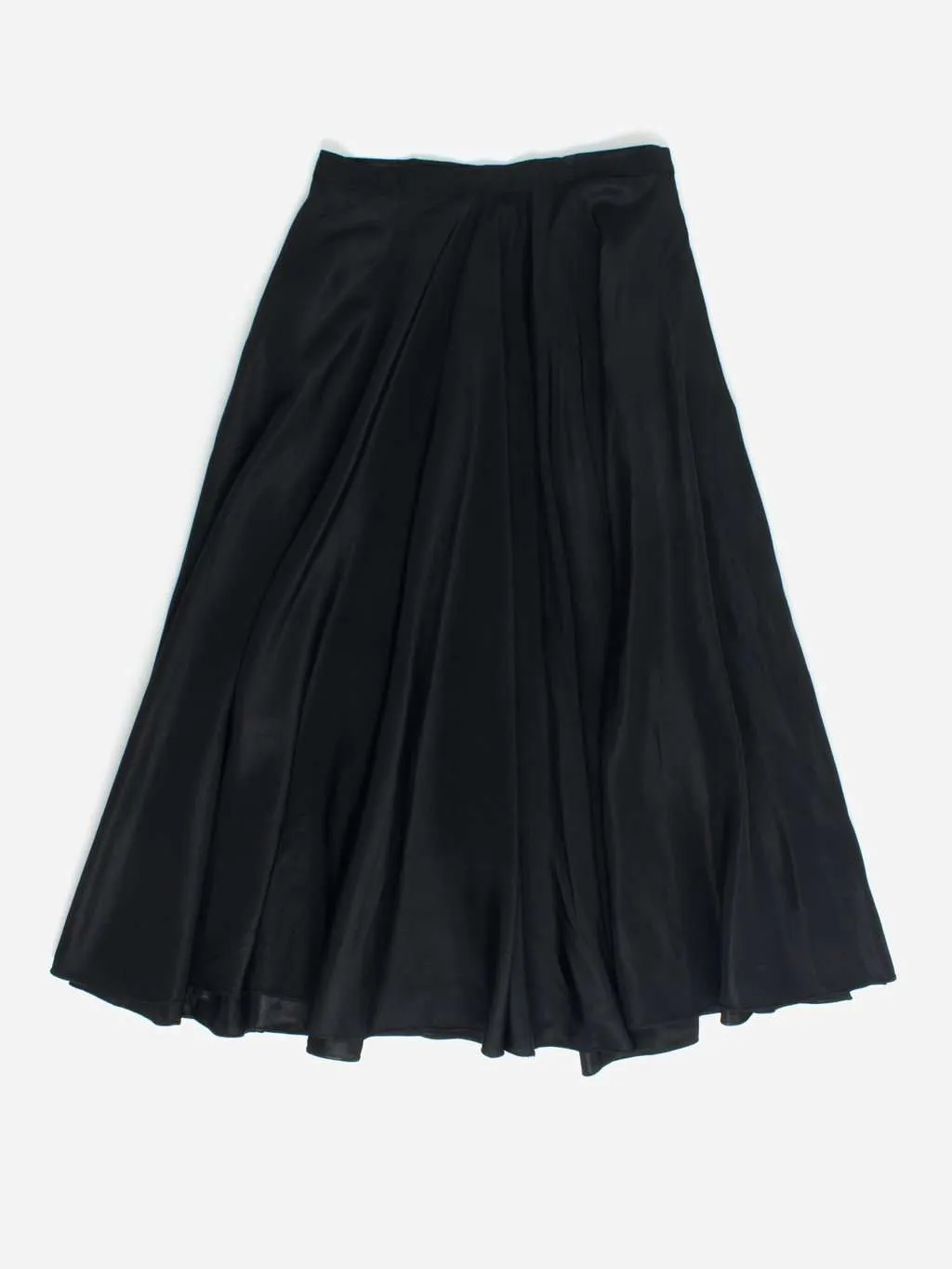 Vintage 1950s black pleated circle skirt – Small