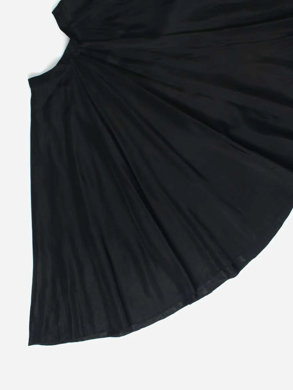 Vintage 1950s black pleated circle skirt – Small