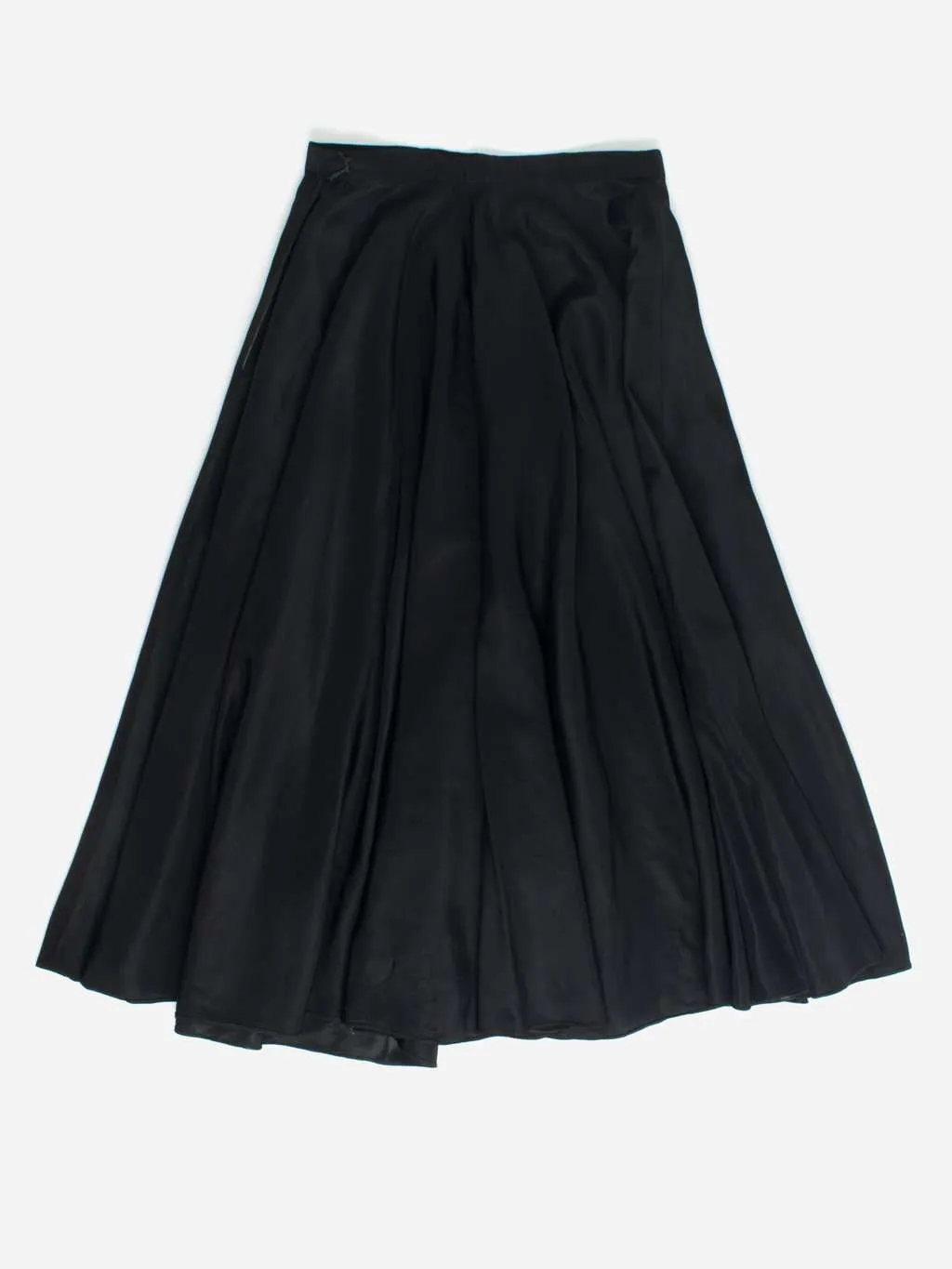 Vintage 1950s black pleated circle skirt – Small