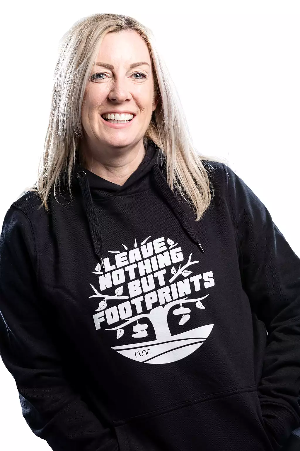 Women's 'Leave Nothing But Footprints' Trail Runr Hoodie