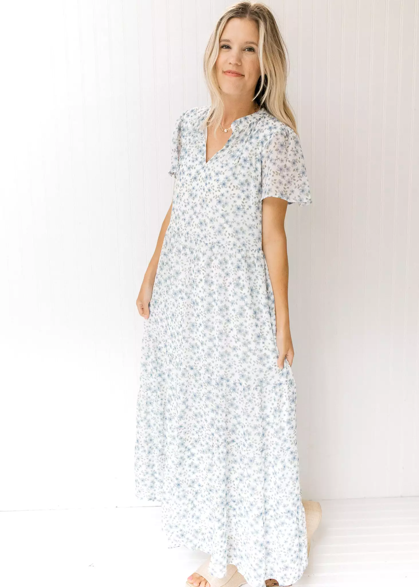 X Blue Shades Floral Maxi