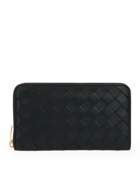 ZIP-AROUND WALLET IN INTRECCIATO NAPPA